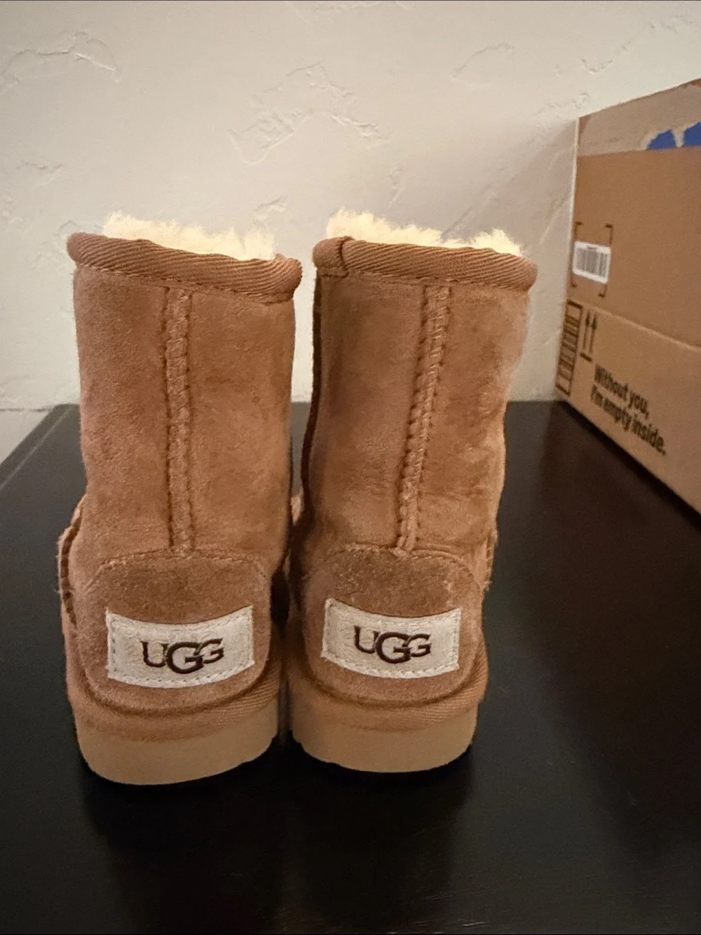 UGG Short Suede Boots in Chestnut Brown toddler 6T